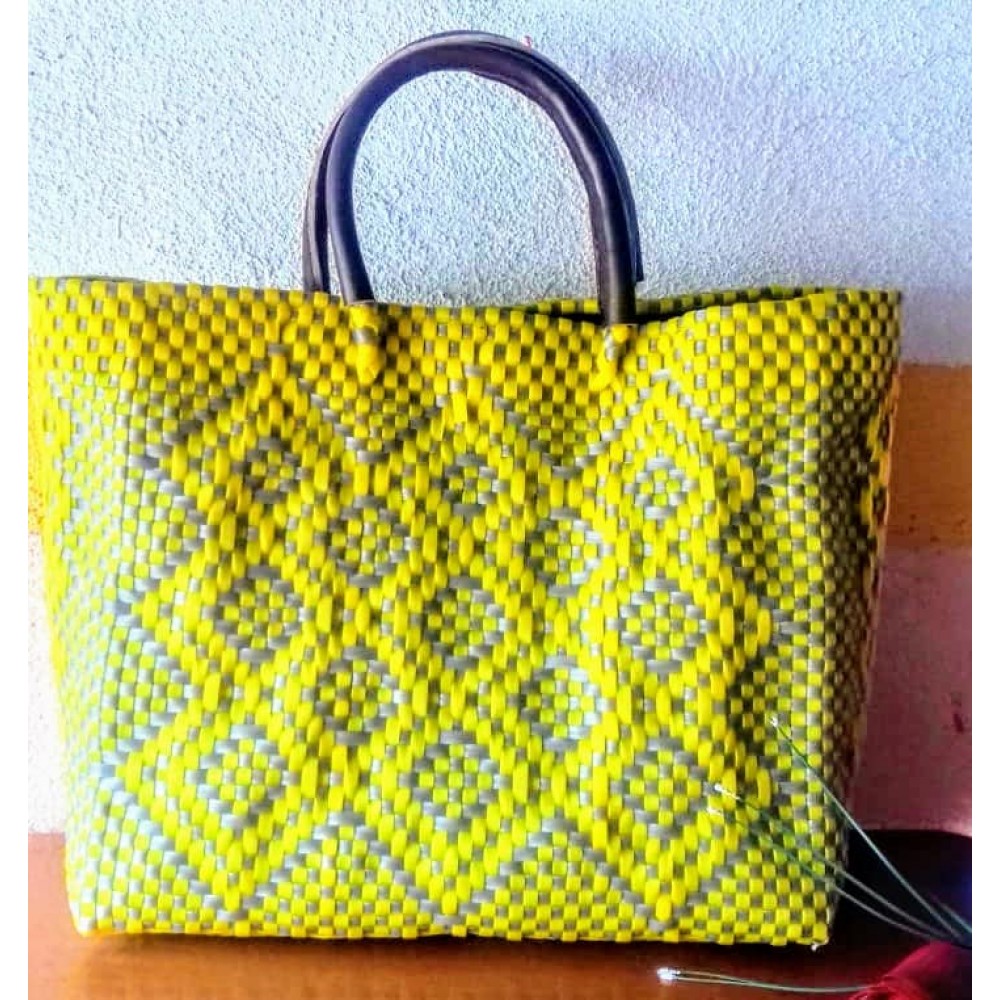 plastic woven handbag